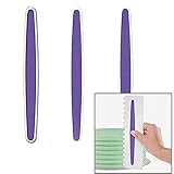 ケーキスクレーパースムージングアイシングコンビペストリーバタークリームスパターズプラスチックポリッシャーデコレーティングエッジDIYツールクリームスパチュラ3個