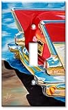 Fun at the beachスイッチプレート Single Toggle Switch Plate S658-plate 1