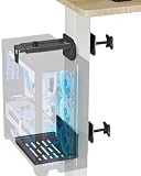 JOY worker デスク下 PCマウント スタンディングデスク用 クランプオンデスク脚 コンピューターマウント ドリル不要 調節可能なコンピュータケース CPUホルダー 最大44ポンドまで保持 ブラック PCタワーマウント