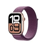 Apple Watch Series 10 (GPS + Cellularモデル) 42mm ローズゴールドアルミニウム プラムスポーツループ スマートウォッチ 健康 フィットネス機能