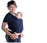 グレートプレミアムベビースリングキャリア軽量通気性と柔らかい綿キャリアベビーラップ (Dark Blue)