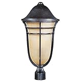 Maxim Lighting 40100MCAT One Light Mocha Cloud Glass Post Light, Artesian Bronze [並行輸入品]