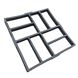 Flameer 舗装金型　3種選択　パス舗装　庭園 道路 成形 DIY ガーデニング　セメント レンガ モールド　プラスチック 再利用可能　ブラック - ＃2：40x40x4cm