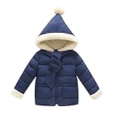 Kayiyasu ベビー服 ダウンジャケット キッズダウンコート 幼児ダウンジャケット 男児ダウンコート 子どもダウンコート 女児 フード付き 中綿ジャケット 021-yys-lj(90cm ネイビー