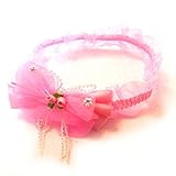 ベビー ヘッドバンド ヘアバンド リボン レース カチューム ピンク カチューシャ