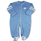 クリエイティブニットウェアBaby UNC長袖足付きロンパース 6-9 Months ブルー