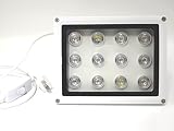 24W　白4青4赤2紫外線UV2灯　防水投光器　LEDライト　60度レンズ