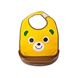 [ミキハウス] MIKIHOUSE プッチー＆うさこ♪受け皿付きランチスタイ（お食事エプロン） 11-7901-971 黄