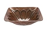Premier Copper Products VS16FDB Square Feathered Vessel Hammered Copper Sink, Oil Rubbed Bronze [並行輸