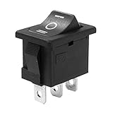 URBEST 10個 ON / OFF / ON SPDTスナップインラウンドロッカースイッチボタン6A / 250V 10A / 125V AC 自動車ボート用