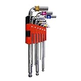 GREATTOOL 9本組カラーリング付六角・ボールポイントL型レンチセット GTBP-90