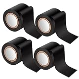 Ninonly ボンテージテープ SMグッズ 16M長さ 拘束テープ SMテープ 静電気 簡単拘束 非粘着 4点セット(ブラック)