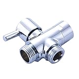 votamutaバスルームモダン真鍮シャワーアーム切替弁四半期Turn Hand Heldヘッドフローコントロールバルブ携帯スプレーヘッド切替弁 シルバー VO090301