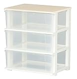 JEJ ピット 木製天板 ワイドチェスト 3段 【日本製】 1020723