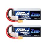 ゼエエ Zeee 4S lipo battery 2200mAh 14.8V 120C XT60プラグ付き 2パック リポバッテリー RCヘリコプター用 飛行機用 FPV用 ドローン用 ラジコン製品バッテリーなど