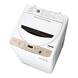 シャープ SHARP 全自動洗濯機 幅56.5cm(ボディ幅52.0cm) 6kg ステンレス穴なし槽 ブラウン系 ES-GE6F-T