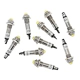 Dovewill 小型家電製品、溶接機などに適用　8mm 　24V　LED　金属　インジケータ　パイロット　ライト　信号灯　10個　 - 黄