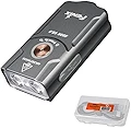 Fenix E03R v2.0 キーチェーンフラッシュライト グレー 500ルーメン 明るい USB-C 充電式 EDC 赤いLEDとルーメンオーガナイザー付き (グレー)