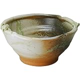 信楽焼　信楽BEST SELECTION　水鉢　蛙付白釉ビードロ流し　13号　全高21cm×幅40cm×奥行39cm