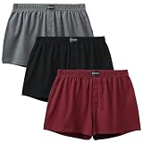 [Ｋａｙｉｙａｓｕ] ニットトランクス メンズ 下着 抗菌防臭加工 前開き ボタン付き 個別包装 95%綿 大きいサイズ M-5L 50-125kg対応 3枚/5枚セット ストレッチ 通気 (3枚セット2 L)