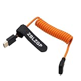 ZBLZGP 8K HDMIケーブル 簡単接続（ソニーA7Cカメラ、ソニーFDR-AX700ビデオカメラ、クイックセットアップ8Kモニター用）右曲げマイクロHDMIからHDMI