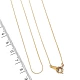 【ネックレスパーツ】極細チェーン ツイストチェーン 0.6mm 45cm 引き輪6mm (ゴールド)