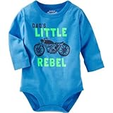 オシュコシュ OSHKOSH/ オシュコシュ オリジナル グラフィック ボディスーツ ブルー ロンパース長袖 12ヶ月【並行輸入】