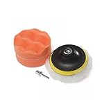 Drilax 4 inch Wax Polishing Buffing Pad Kit Car Polishing Buffer Set with Drill Adapter for M10 Conn