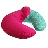 NurSit Nursing Pillow with Removable Pink Slipcover, Dots Print by NurSit