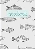 魚　グッズ　notebook　B5ノート　100ページ: おさかな　プレゼント　文房具　おもしろ　Tシャツ　かわいい