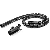 StarTech.com ケーブルまとめ スパイラルチューブ 2.5m 直径45mm ケーブル挿入具付属 CMSCOILED4