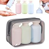 merrytime トラベル ボトル シャンプーボトル セット 旅行 詰め替えボトル 携帯用 シャンプー バックパッカー ジム用 パステルカラー 緑2本 300ml