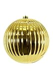 Renaissance 2000 (4Pcs/Pvc) 200Mm Shiny Gold Ribbed Ornament 4 Piece [並行輸入品]