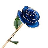 Louis Garden 24Kゴールドバラ+ギフトボックス+ギフトバッグ+アートスタンド (Blue)