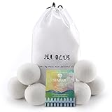 Wool Dryer Balls 6-Pack AM Seablue XL Premium Reusable Natural Fabric Softener Handmade New Zealand 