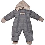 Oceankids ベビーボーイの取り外し可能なフェイクシープスキンフードダックダウンジャンプスーツ グレー 18-24 ヶ月