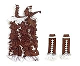 ラッシュダンスFootballベビー/幼児用女の子用フリル付きPettiロンパース&レッグウォーマーセット