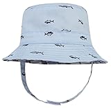 (ラボーグ)La Vogue ベビー用 ハット 帽子 つば広 赤ちゃん キャップ キッズ 子供サンバイザー バケットハット 女の子 男の子 UV対策 日焼け止め ブルー 48cm