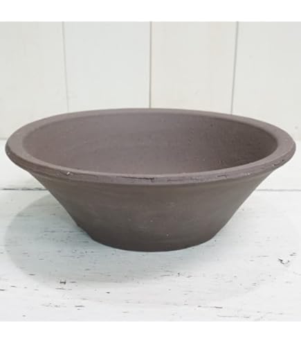 Amazon | 植木鉢 おしゃれ 陶器鉢 和風 丸反山草深鉢T70A M＜ 15.8cm 5