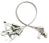 starPG ステンレス ピクチャー ワイヤー 吊り下げ 金具 自在フック 汎用 ピクチャーレール用 4本 (1.5mm×0.5m)