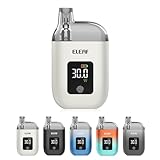 【正規品】電子タバコイーリーフ IORE PEBBLE スターターキット 1100mAh 内蔵バッテリー 6.5ml 容量 画面表示 MTL RDL持ち運び イーリーフ ベイプ スターターキット ニコチンなし タバコなし (Milk White/ホワイト 0.8Ω)