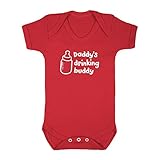 (フロソ) FLOSO 赤ちゃん・ベビー用 Daddys Drinking Buddy(パパの飲み友達)プリント 半袖ボディースーツ ロンパース スリープスーツ ベビー肌着 パジャマ (0-3ヶ月) 