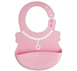 ange select ベビー スタイ 赤ちゃん 食事 シリコン エプロン 幼児 ポケット付き ビブ (ネックレス)