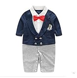 LKOMARKET-ベビーロンパース フォーマル スーツ 赤ちゃん 新生児 紳士服 男の子 子供服 幼児 おしゃれ カジュアル 結婚式 服 蝶ネクタイ付 無地