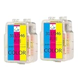 BC-311XL BC-346XL 詰め替えインクカートリッジBC-311 BC-346CL/3色カラー兼用2本セット大容量 互換プリンターインク対応機種:PIXUS MP493 MP490 MP480 MP280 MP270 MX420 MX350 iP2700 TS3130S TS3130 TS203 TR4530