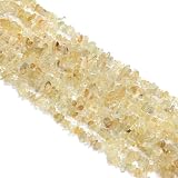 シトリン 穴あき さざれ石 20g また 1連 約80cm パワーストーン 天然石 ハンドメイド 素材 アクセサリーパーツ (1連)