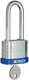 Brady 105899 1-1/3 Height, 1-9/16 Width, 7/8 Depth, Reinforced Laminated Steel Blue Color Steel Padl
