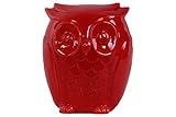 Urban Trends Collection 32834 Ceramic Owl Figurine - Gloss, Red