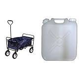 キャリーワゴン折りたたみネイビー 広口水缶20Lノズル付き セット