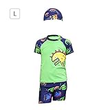 男の子水着　上下セット　帽子付け　３点セット　子供用品　キッズ水着　海川プール水遊び　水泳　スイミングゴグール　男児 水着　日焼け防止 UVカット